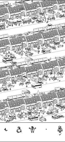 画像ギャラリー No.003のサムネイル画像 / モノクロの世界のなかにある,静かな驚き。「Hidden Folks+」の素朴で温かな風景に癒されよう(今日から始めろApple Arcade #65)