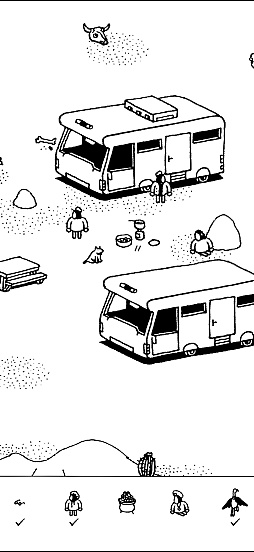 画像ギャラリー No.013のサムネイル画像 / モノクロの世界のなかにある,静かな驚き。「Hidden Folks+」の素朴で温かな風景に癒されよう(今日から始めろApple Arcade #65)