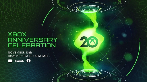 画像ギャラリー No.001のサムネイル画像 / Xbox 20周年を祝う特別番組“Xbox Anniversary Celebration”が11月16日3:00より配信に