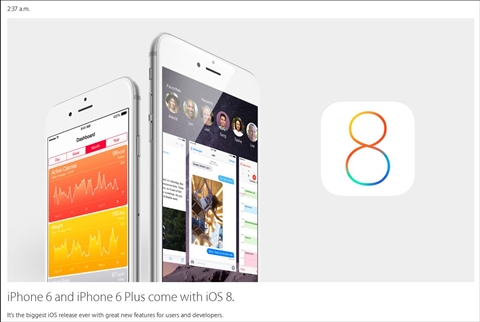 画像ギャラリー No.006のサムネイル画像 / 4.7インチディスプレイの「iPhone 6」と5.5インチディスプレイの「iPhone 6 Plus」が発表,日本での発売は9月19日で,9月12日16:00よりNTTドコモとKDDI,ソフトバンクモバイルで予約受付開始