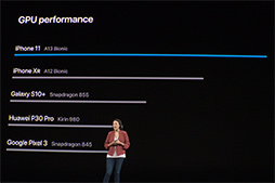 画像ギャラリー No.004のサムネイル画像 / Apple,「iPhone 11 Pro」シリーズと「iPhone 11」を発表。スマホ最速を謳うSoC「A13 Bionic」を採用