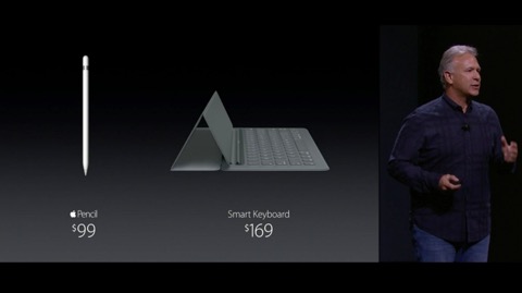 画像ギャラリー No.006のサムネイル画像 / 12.9インチのiPad Proが11月に発売予定。Surfaceや液晶タブレットを意識してか専用キーボードやスタイラスを用意。iPad mini 4も同時発表