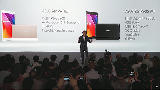 画像ギャラリー No.007のサムネイル画像 / ［COMPUTEX］ASUS，自撮り重視スマートフォン「Zenfone Selfie」や5.1chスピーカー内蔵タブレット「ZenPad 8.0」などを発表