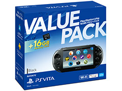 PS Vitaにメモリーカード16GBを同梱した数量限定「バリューパック」が1万9980円（＋税）で11月22日に発売。本体色はブラックとアクア・ブルー