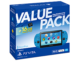 画像ギャラリー No.003のサムネイル画像 / PS Vitaにメモリーカード16GBを同梱した数量限定「バリューパック」が1万9980円(+税)で11月22日に発売。本体色はブラックとアクア・ブルー