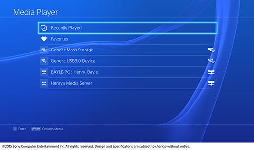 画像ギャラリー No.003のサムネイル画像 / PS4のMedia Playerアプリが北米で6月15日に提供開始。USBメモリやホームサーバー上にあるビデオや音声をPS4で再生可能に