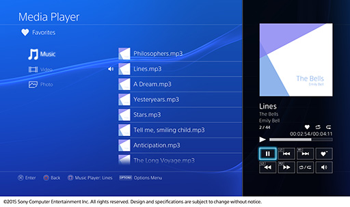画像ギャラリー No.004のサムネイル画像 / PS4のMedia Playerアプリが北米で6月15日に提供開始。USBメモリやホームサーバー上にあるビデオや音声をPS4で再生可能に