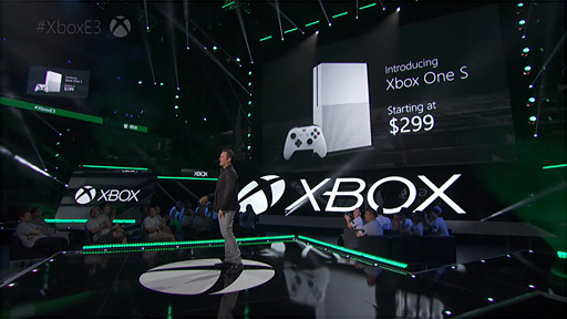 画像ギャラリー No.002のサムネイル画像 / ［E3 2016］Microsoft，「Xbox One S」を発表。従来よりも40％小さい新型は8月に299ドル（税別）で発売