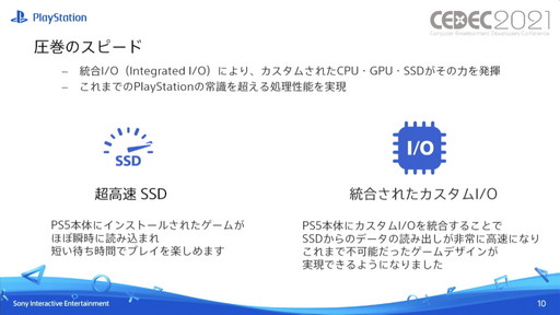 画像ギャラリー No.002のサムネイル画像 / ［CEDEC 2021］ゲーム開発者向けに，PS5の特徴的な機能を紹介。セッション「PlayStation 5 Overview」をレポート
