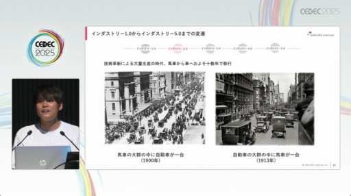 画像ギャラリー No.002のサムネイル画像 / AIを自分たちで作り，新たな産業を創出することが成長への道。さくらインターネットの田中邦裕氏による基調講演をレポート［CEDEC 2025］