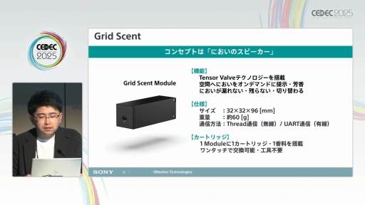 画像ギャラリー No.015のサムネイル画像 / においを手軽に制御するTensor Valveテクノロジーが創出する新たな価値［CEDEC 2025］