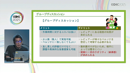 画像ギャラリー No.027のサムネイル画像 / ユーザーレビューをゲームの魅力や品質向上につなげるためには。レビュー実施のタイミングや各フェーズごとの注意点を，300件以上の実績を通じて解説［CEDEC 2025］