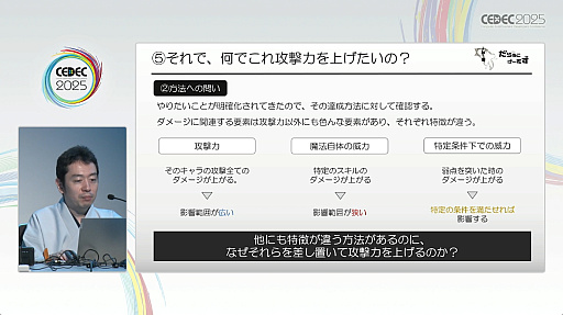 画像ギャラリー No.017のサムネイル画像 / そんな仕様で大丈夫か？　疑問によってゲーム開発をスムーズにする手法が紹介されたセッションをレポート［CEDEC 2025］