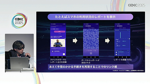 画像ギャラリー No.025のサムネイル画像 / 非ゲームにゲームを組み込むだけではない，ゲーミフィケーションの新たな形。タチコマのサイバー攻撃対策アプリで目指した「ゲームフルデザイン」とは［CEDEC 2025］