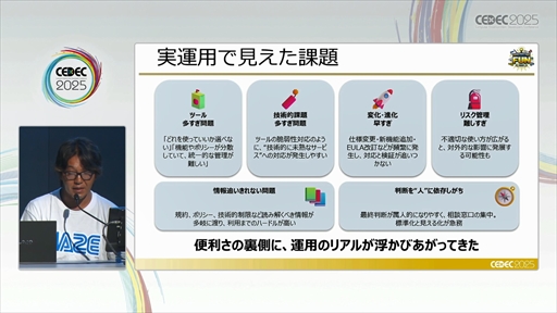 画像ギャラリー No.018のサムネイル画像 / セガにおける，安心・安全な生成AIの社内活用とガバナンスとは？［CEDEC 2025］