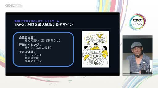画像ギャラリー No.006のサムネイル画像 / プレイヤー同士の「対話」はメカニクスとして設計できる。マーダーミステリー作家が解剖する，コミュニケーションゲームの構造［CEDEC 2026］