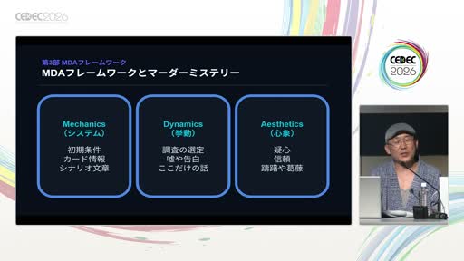 画像ギャラリー No.014のサムネイル画像 / プレイヤー同士の「対話」はメカニクスとして設計できる。マーダーミステリー作家が解剖する，コミュニケーションゲームの構造［CEDEC 2026］
