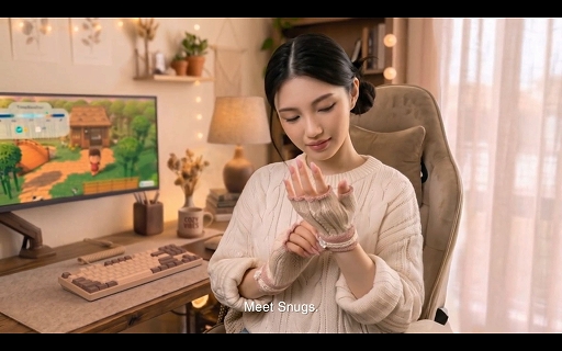 画像ギャラリー No.006のサムネイル画像 / 女性ゲーマーやPC作業をする人向けのニット手袋がクラウドファンディング中。保温性と操作性を両立させる指出し仕様で,長時間のプレイをサポート
