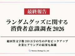 ランダムグッズに関する消費者意識調査2026の最終報告が特設サイトで公開に。企業ヒアリングの結果も