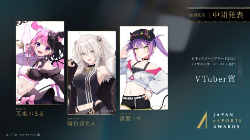 画像ギャラリー No.011のサムネイル画像 / 「日本eスポーツアワード2025」，ファン投票の中間結果を発表。2026年1月12日開催のイベントチケットの先行販売も開始