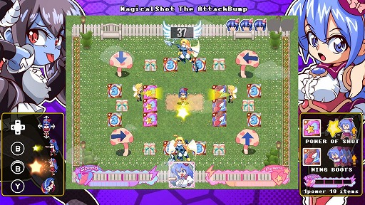 画像ギャラリー No.002のサムネイル画像 / 敵を壁に押し込んで倒す固定画面アクション「ツクールシリーズ マジカルショット・ザ・アタックバンプ☆」,Switch版の配信を再開