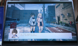 画像ギャラリー No.004のサムネイル画像 / ブラウン管を彷彿とさせる画面表現が特徴のADV「MONOPHOBIA」をプレイ。自称吸血鬼の少女と，霊感を持つ少女が不思議な事件に挑む［TGS2026］