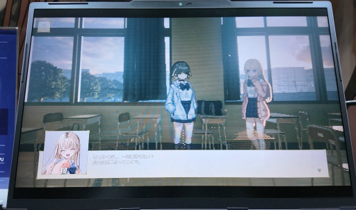 画像ギャラリー No.008のサムネイル画像 / ブラウン管を彷彿とさせる画面表現が特徴のADV「MONOPHOBIA」をプレイ。自称吸血鬼の少女と，霊感を持つ少女が不思議な事件に挑む［TGS2026］