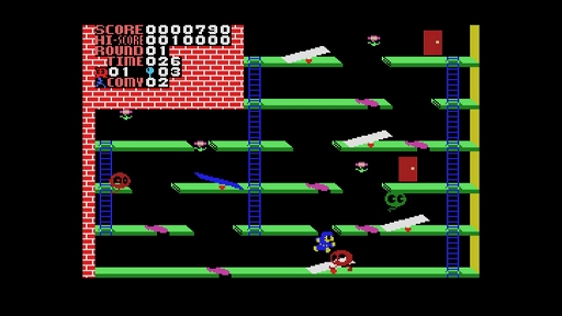 画像ギャラリー No.006のサムネイル画像 / 「EGGコンソール シーソー MSX」本日配信。シーソーやトランポリンを駆使してワルガキ団を撃退していくACTゲーム
