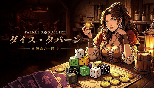 画像ギャラリー No.001のサムネイル画像 / 古典ダイスゲーム“Farkle”×デッキ構築ローグライク! イカサマとシナジーで高得点を叩き出す「ダイス・タバーン:運命の一投」,9月8日リリース【PR】