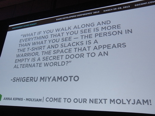 画像ギャラリー No.005のサムネイル画像 / ［GDC 2013］Twitterでのジョークから生まれた「MolyJam」はどのようにして成功したのか。同イベントの発起人Anna Kipnis氏による講演が行われた