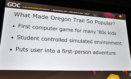 画像ギャラリー No.017のサムネイル画像 / ［GDC 2017］開発者が語る最初期の教育用ゲーム「Oregon Trail」の誕生，そして未来