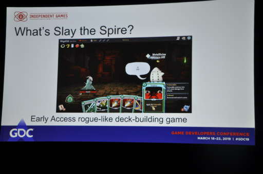 画像ギャラリー No.003のサムネイル画像 / ［GDC 2019］「Slay the Spire」とユーザーコミュニティの熱い関係。「作ること」をそのまま「売れること」に変える，その秘訣とは