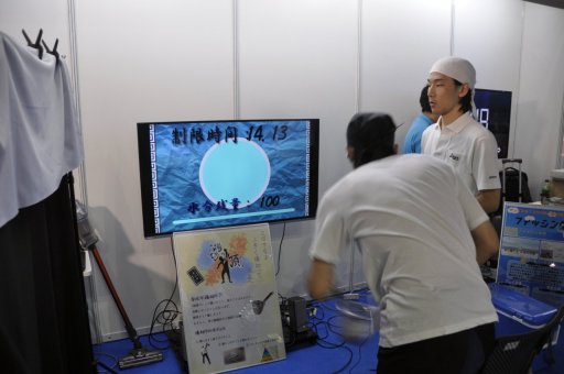 画像ギャラリー No.006のサムネイル画像 / ［TGS 2019］今年も神奈川工科大学がやってくれました。人類初のハイスピードヌードルアクション「湯切りの頂」試遊レポートを掲載