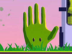 自分自身の手で遊ぶ個性派ゲーム「Handlime」レポート。指を足がわりに地面を這い，ピースサインで扉を開け［BitSummit］