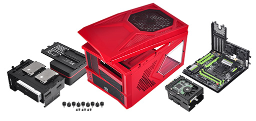 画像ギャラリー No.004のサムネイル画像 / アスクからThermaltake製のゲーマー向けPCケースが登場。モジュール構造のキューブ型ケースと約7000円のミドルタワーケース