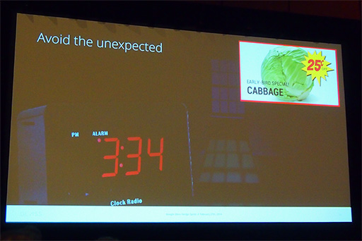 画像ギャラリー No.006のサムネイル画像 / ［GDC 2014］メガネ型拡張現実HMD「Google Glass」対応ゲームで“やってはいけないこと”。注意すべきポイントをGoogleが解説