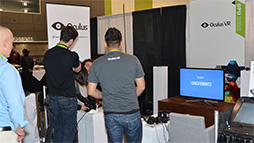 画像ギャラリー No.003のサムネイル画像 / ［GTC 2014］NVIDIAのHMD「Near-Eye LFD」に注目集まるGTC 2014展示会場。次世代GPU「Pascal」で使う3次元メモリも披露
