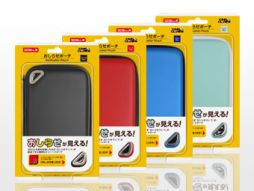画像ギャラリー No.001のサムネイル画像 / 収納したまま「おしらせランプ」を確認できる3DS LL用ポーチに新色「ブルー」