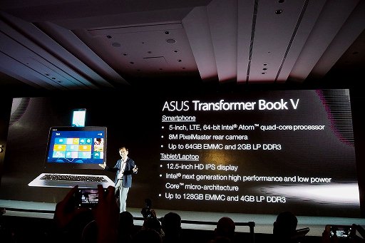 画像ギャラリー No.002のサムネイル画像 / ［COMPUTEX］ASUS，次世代Coreプロセッサ搭載で最薄部3mm厚，LTE対応の2-in-1「Chi」を披露。驚きの5-in-1モデルも