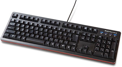画像ギャラリー No.002のサムネイル画像 / DHARMAPOINTのゲーマー向け109キーボード,復活。ビット・トレード・ワン,Nキーロールオーバー対応の「BFKB109UP1」を発売