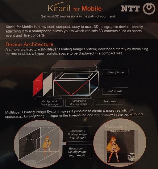 画像ギャラリー No.004のサムネイル画像 / ［SIGGRAPH ASIA］NTTが，スマホで作る2レイヤーホログラムボックス「Kirari！」を展示