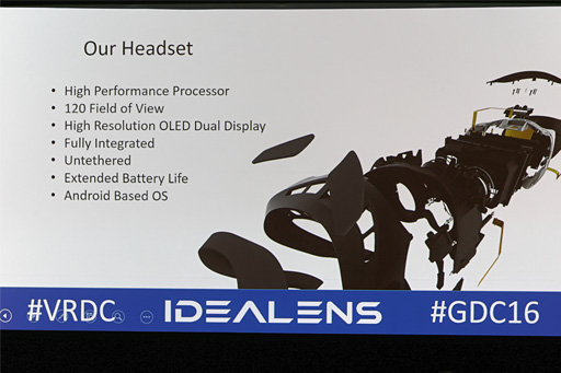 画像ギャラリー No.006のサムネイル画像 / ［GDC 2016］第3勢力第4勢力が続々と集まるモバイルHMD事情。オールインワンの「Idealens」と追加装備で強化できる「Wave One」