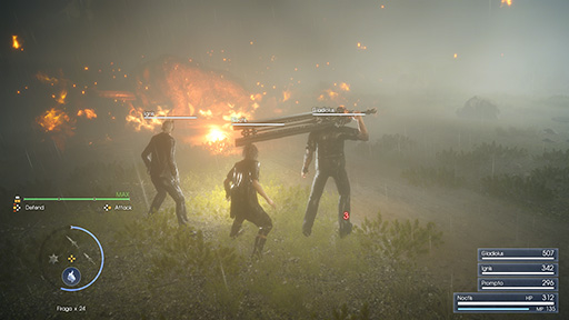画像ギャラリー No.019のサムネイル画像 / ［SIGGRAPH］「FINAL FANTASY XV」の戦闘シーンはどのように描かれるのか。リアルタイムデモをもとにポイントを解説