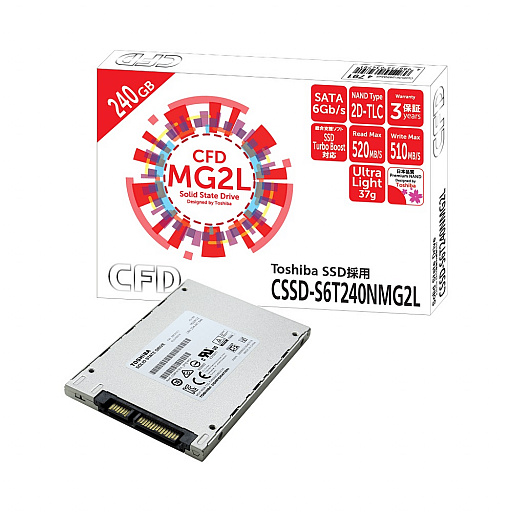 画像ギャラリー No.001のサムネイル画像 / CFD販売,容量240GBの東芝製SSDを自社ブランドで発売