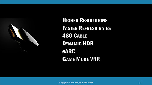 画像ギャラリー No.006のサムネイル画像 / ［CES 2017］「HDMI 2.1」が規格化。“HDMI版Adaptive Sync”な「Game Mode VRR」や8K/60Hz，4K/120Hz表示などが目玉に
