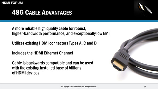 画像ギャラリー No.011のサムネイル画像 / ［CES 2017］「HDMI 2.1」が規格化。“HDMI版Adaptive Sync”な「Game Mode VRR」や8K/60Hz，4K/120Hz表示などが目玉に