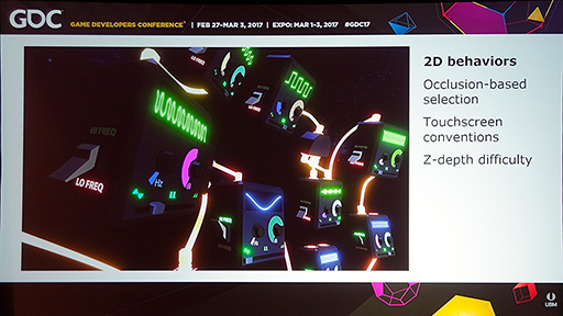 画像ギャラリー No.009のサムネイル画像 / ［GDC 2017］VR音楽制作アプリの開発者が語る「VRにおけるユーザーインタフェース」のポイントとは