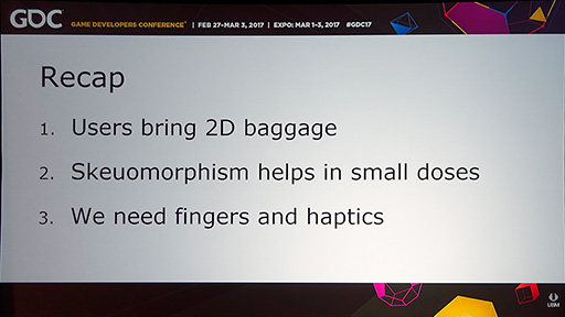 画像ギャラリー No.011のサムネイル画像 / ［GDC 2017］VR音楽制作アプリの開発者が語る「VRにおけるユーザーインタフェース」のポイントとは