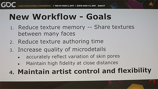 画像ギャラリー No.013のサムネイル画像 / ［GDC 2017］処理負荷を減らしながら，毛穴や小皺まで精密に描写するスクウェア・エニックスの肌表現最前線