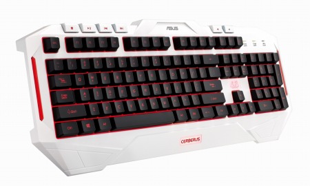 画像ギャラリー No.001のサムネイル画像 / 防滴＆LEDバックライトの搭載がウリの白いゲーマー向けキーボードがASUSから